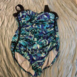 Multicolor One Piece Bathing Suit